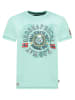 Geographical Norway Koszulka "Jodept" w kolorze turkusowym