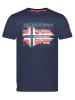 Geographical Norway Koszulka "Jrusty" w kolorze granatowym