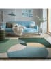 Flair Rugs Wollen tapijt "Glow" groen/blauw