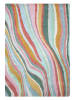 Flair Rugs Wollen tapijt "Abstract Flow" roze/groen