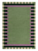 Flair Rugs Woll-Teppich "Lois Scallop" in Grün/ Lila