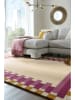 Flair Rugs Wollen tapijt "Lois Scallop" crème/roze
