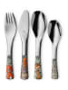 WMF 4tlg. Kinder-Edelstahl-Besteckset "Forest" in Silber/ Bunt
