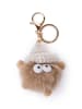 Lucky Bees Tassen-/sleutelhanger "Ponpon" beige - (L)13 cm