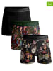 Muchachomalo 3er-Set: Boxershorts in Schwarz/ Bunt