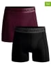Muchachomalo 2er-Set: Boxershorts in Rot/ Schwarz