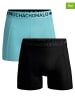 Muchachomalo 2er-Set: Boxershorts in Türkis/ Schwarz