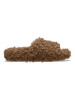 Crocs Pantoletten "Classic Doodle Fur Slide" in Hellbraun