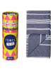 Towel to Go Hamamtuch in Dunkelblau - (L)180 x (B)100 cm