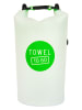 Towel to Go 2tlg. Set: Hamamtuch & Tasche in Grün/ Weiß