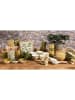 Amadeus 4-delige set: servetringen ''Olivia'' crème/groen - (H)4 x Ø 5 cm