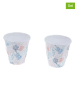 Amadeus 2er-Set: Becher ''Isao'' in Weiß/ Blau - (H)8,9 x Ø 9 cm