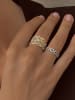 Les Petites Précieuses Vergulde ring met edelstenen