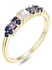 Les Petites Précieuses Vergold. Ring mit Edelsteinen