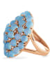 Les Petites Précieuses Rosévergold. Ring mit Edelsteinen