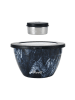 S'well 3tlg. Set: Salatschale "Azurite Marble" in Dunkelblau