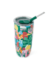 S'well Kubek termiczny "Paper Cutouts" w kolorze zielonym ze wzorem - 700 ml