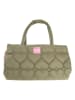 Zwillingsherz Shopper "Smile" in Khaki - (B)50 x (H)29 cm