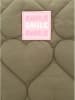 Zwillingsherz Shopper bag "Smile" w kolorze khaki - 50 x 29 cm