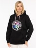 Zwillingsherz Hoodie "Happiness and Love" in Schwarz