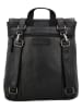 HIDE & STITCHES Leder-Rucksack in Schwarz - (B)29 cm x (H)34 cm x (T)8 cm