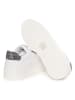 Twinset Leren sneakers wit/zwart/zilverkleurig