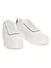 Twinset Leren sneakers wit/zwart/zilverkleurig