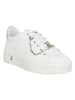 Patrizia Pepe Leren sneakers wit/zilverkleurig