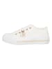 Patrizia Pepe Leder-Sneakers in Weiß/ Gold