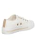 Patrizia Pepe Leder-Sneakers in Weiß/ Gold