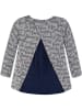 Kanz Longsleeve grijs/donkerblauw