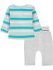 Kanz 2-delige outfit grijs/lichtblauw/turquoise