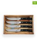 Stoneline 4er-Set: Steakmesser in Schwarz - (L)23,2 cm