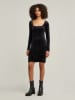 G-Star Samt-Kleid in Schwarz