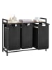 Songmics Wäschekorb in Schwarz/ Braun - (B)92,5 x (H)72 x (T)33 cm