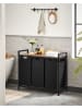 Songmics Wäschekorb in Schwarz/ Braun - (B)92,5 x (H)72 x (T)33 cm