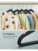 Songmics 50-delige set: kledinghangers zwart/zilverkleurig - (B)30 x (H)20,5 cm