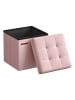 Songmics Aufbewahrungshocker in Rosa - (B)38 x (H)38 x (T)38 cm