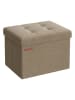 Songmics Aufbewahrungshocker in Beige - (B)41 x (H)31 x (T)31 cm