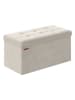 Songmics Aufbewahrungsbank in Creme - (B)76 x (H)38 x (T)38 cm