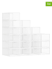 Songmics 12-delige set: schoenenboxen wit - (B)23 x (H)14,5 x (D)33,2 cm