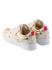 Streetfly Leder-Sneakers in Creme/ Gold