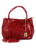 Anna Morellini Leren schoudertas "Clarissa" rood - (B)28 x (H)20 x (D)12 cm