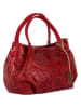 Anna Morellini Leren schoudertas "Clarissa" rood - (B)28 x (H)20 x (D)12 cm