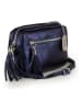Anna Morellini Leren schoudertas "Abriana" donkerblauw - (B)20 x (H)16 x (D)8 cm