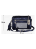 Anna Morellini Leren schoudertas "Abriana" donkerblauw - (B)20 x (H)16 x (D)8 cm
