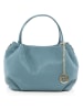 Mia Tomazzi Leder-Schultertasche "Maggiore" in Hellblau - (B)28 x (H)20 x (T)12 cm