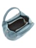 Mia Tomazzi Leder-Schultertasche "Maggiore" in Hellblau - (B)28 x (H)20 x (T)12 cm