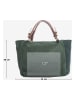 Lucca Baldi Skórzany shopper bag "Gimignano" w kolorze zielonym - 45 x 50 x 20 cm