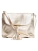 Pia Sassi Leren schoudertas "Serra Dolcedorme" goudkleurig - (B)27 x (H)22 x (D)10 cm